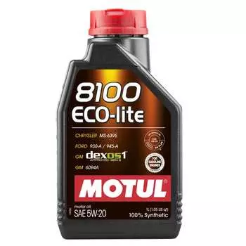 Синтетическое масло 8100 eco-lite 5w20 1л motul 109102