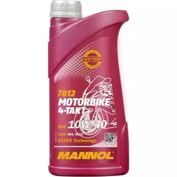 Синтетическое моторное четырехтактное масло для мотоциклов MANNOL MOTORBIKE 10W-40 1962