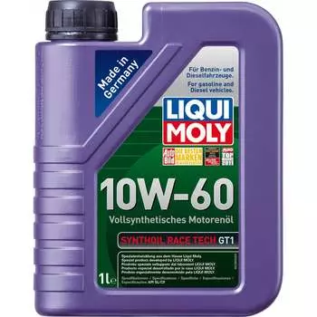Синтетическое моторное масло LIQUI MOLY Synthoil Race Tech GT1 10W-60 SL/CF;A3/B4 1943