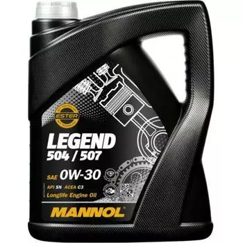 Синтетическое моторное масло MANNOL LEGEND 504/507 0W30 77305