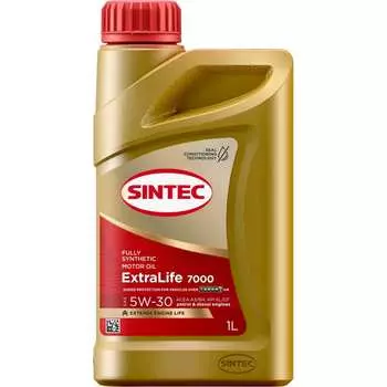 Синтетическое моторное масло Sintec extralife 7000 sae 5w-30, api sn/cf, acea a3/b4 600255