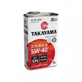 Синтетическое моторное масло TAKAYAMA SAE 5W40 API SN/CF 605586