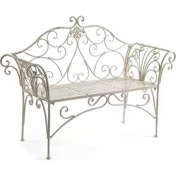 Скамья Tetchair Secret de Maison BEAUJOLAIS (mod. PL08-8574) металл, 136x46x96см, белый антик (antique white) 11880