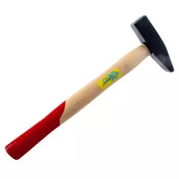 Слесарный молоток griff hl0001 400 г, квадратный боек, с деревянной ручкой 015192