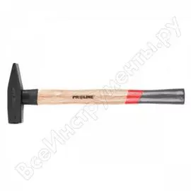 Слесарный молоток proline 300г, деревянная ручка 12603