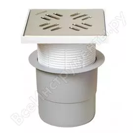 Сливной трап miano dn110 прямой слив, пластиковая решетка mpv-110-02s