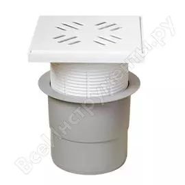 Сливной трап miano dn110 прямой слив, решетка из нержавеющей стали mpv-110-01s