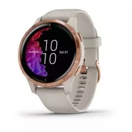 Смарт-часы garmin venu, gps, wi-fi, light sand/rose gold, e.eu 010-02173-23