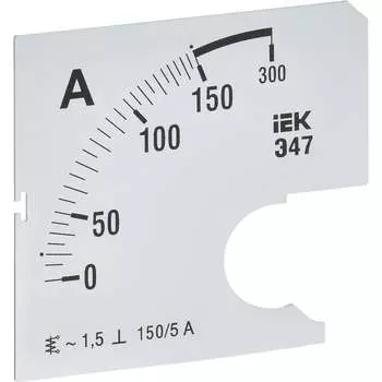Сменная шкала к амперметру IEK э47 IPA10D-SC-0150