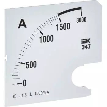 Сменная шкала к амперметру IEK э47 IPA20D-SC-1500