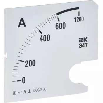 Сменная шкала к амперметру IEK э47 IPA20D-SC-0600
