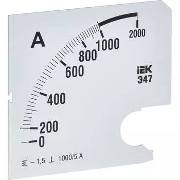 Сменная шкала к амперметру IEK э47 IPA20D-SC-1000