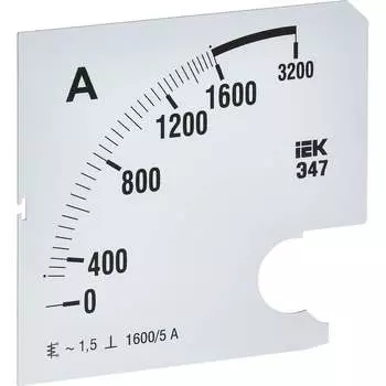 Сменная шкала к амперметру IEK э47 IPA20D-SC-1600