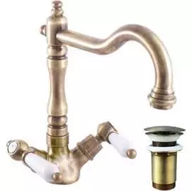 Смеситель для раковины RavSlezak MORAVA RETRO MK521.5/8SM