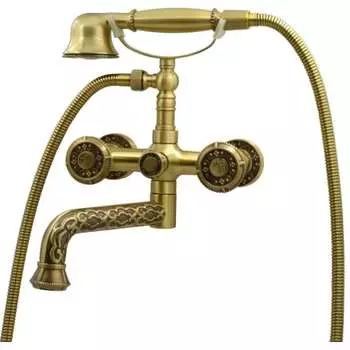 Смеситель для ванной с резным изливом Bronze de Luxe