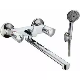 Смеситель для ванны КС керамика, плоский излив 300 мм 457736