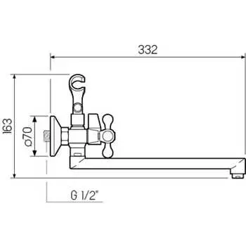 Смеситель для ванны Ростовская мануфактура сантехники SL65-140