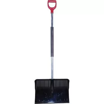 Снеговая лопата-скрепер LWI Богатырь Premium поликарбонат с длинным черенком 520x375мм, черная LWI-Л22