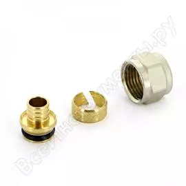 Соединитель для pex трубы tiemme обжим в, резьба евроконус 16(2.2)х1/2"ek 1440037
