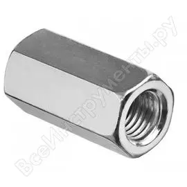 Соединительная оцинкованная гайка Метиз-Эксперт М10 DIN6334 (150 шт.) 00-00012662