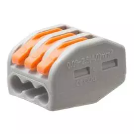 Соединительная трехконтактная клемма для проводов Nunicho