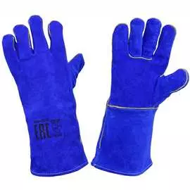 Спилковые пятипалые краги сварщика Optima