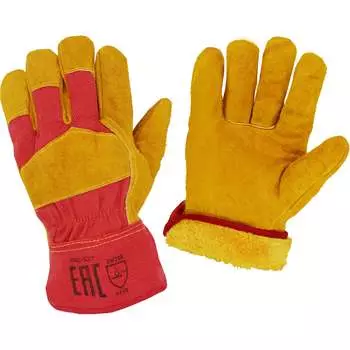 Спилковые утепленные перчатки Оберон HBC-027