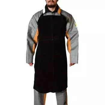 Спилковый черный фартук ООО Комус