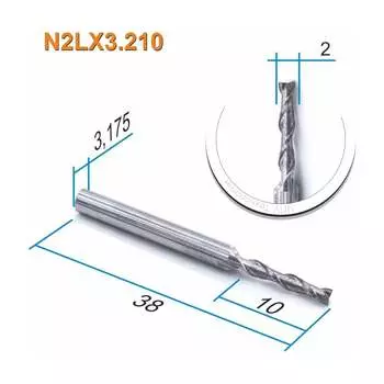 Спиральная двухзаходная фреза DJTOL N2LX3.210 5500