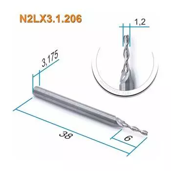 Спиральная двухзаходная фреза DJTOL