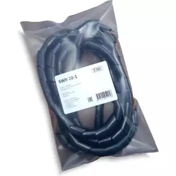 Спиральная пластиковая оплетка PARLMU SWB 30-1, полиэтилен, размер 30, бухта 2 m, цвет черный PR4101300