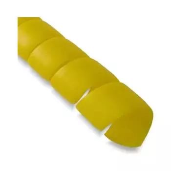 Спиральная пластиковая защита PARLMU HPS-32-F12, полипропилен высокой очистки, размер 32, плоская поверхность, цвет желтый, длина отрезка PR2201200