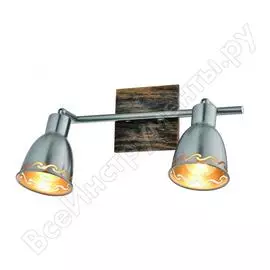 Спот rivoli 7014702 acerno w2 никель сатин е14 2х40w б0044763