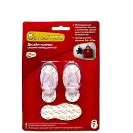 Средний легкоудаляемый дизайн-крючок Jetservice 77791