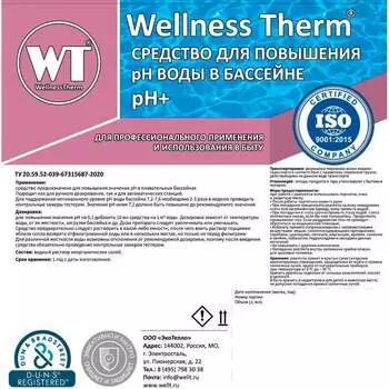 Средство для повышения ph воды в бассейне Wellness therm PH + 312712