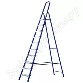 Стальная стремянка 10 ступеней сибртех 97850