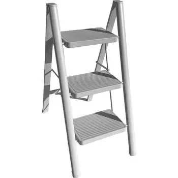 Стальная стремянка АЛЮБЭСТ Lux DLS403W