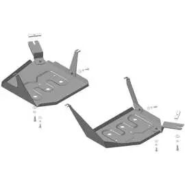 Стальная защита А, Б, Kia Seltos c 2020 ООО Трио Сервис