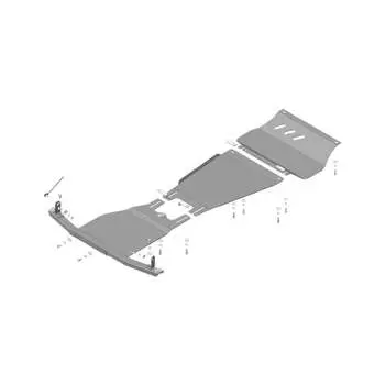 Стальная защита для Д, КПП, РК Mitsubish L200 2015-, Pajero Sport III 2016- ООО Трио Сервис