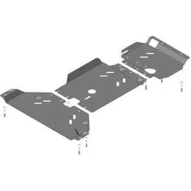 Стальная защита для Д,ПДФ,КПП,РК Ford Ranger 2011-2019 ООО Трио Сервис