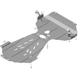 Стальная защита двигатель, КПП, BMW 540i 1996-2000 г.в. ООО Трио Сервис