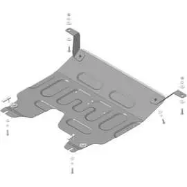 Стальная защита двигатель, КПП, Hyundai Creta 2021- ООО Трио Сервис