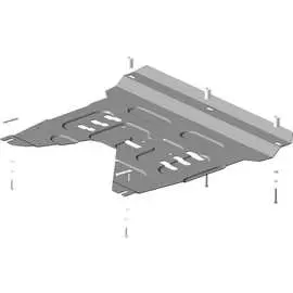 Стальная защита двигатель, КПП, Kia Sorento Prime 2015-2020 г.в. ООО Трио Сервис