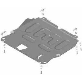 Стальная защита двигатель, КПП, Nissan X-Trail, Qashqai 2015- ООО Трио Сервис