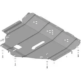 Стальная защита двигатель, КПП, Suzuki Vitara, SX4 с 2013 г.в. ООО Трио Сервис