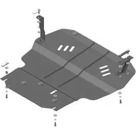 Стальная защита двигатель, КПП, VW Caddy, V=1.6D/2.0D 2010-2021 ООО Трио Сервис