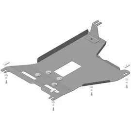 Стальная защита двигатель, Renault Duster, Kaptur, Arkana ООО Трио Сервис