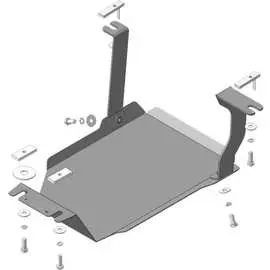 Стальная защита ЗДф, Kia Sportage, Hyundai Tucson с 2016 г. ООО Трио Сервис