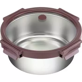 Стальной ланч-бокс Smart Solutions SFE-SS-LB-ST-GLS-PL-1.5