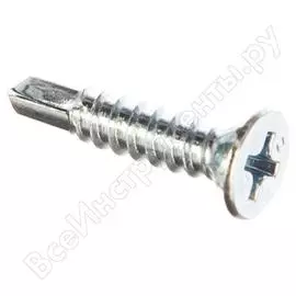 Стальной оцинкованный саморез для оконных рам tech-krep ws 3,9х19, оконные, белые, 1000 шт. 00004184